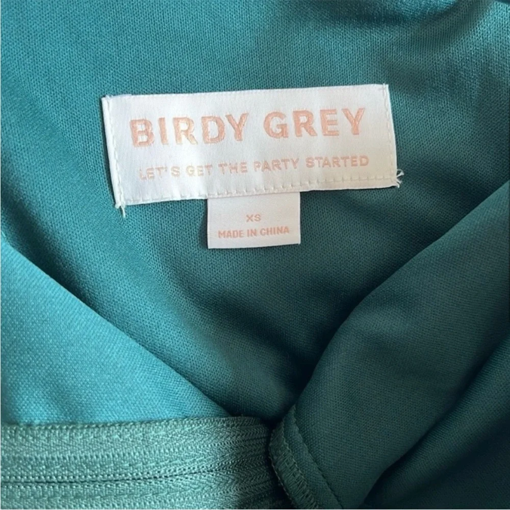 Birdy Grey | Women’s Size XS Elegant One-Shoulder Green Dress - Picture 3 of 9